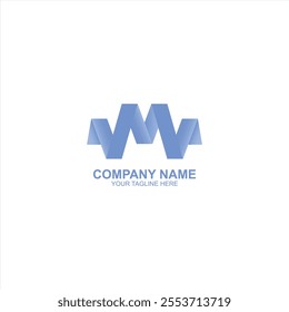 company logo m initial icon with creative vector illustration