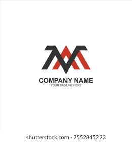 Logotipo de la empresa MA inicial con Ilustración vectorial creativa