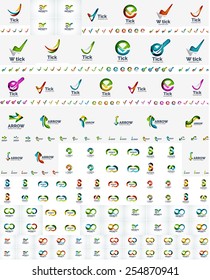 Mega colección del logotipo de la empresa - flechas, bucles, símbolos infinitos y otros