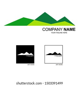 Company logo , Modern logo business , logo nature green , Business card template