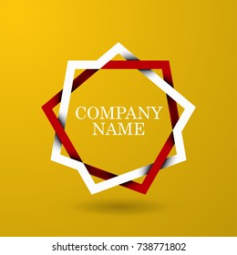 company logo red and white line  template vetor eps 10