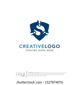 Company logo for security data, icon, big data and cloud.