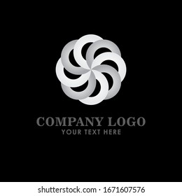 Company Logo Silver Vector Template Design Illustration