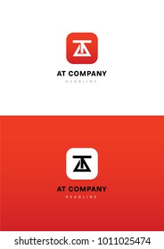 AT company logo template.