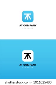 AT company logo template.