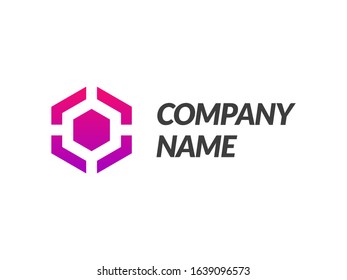 Company logo template for brand and company with gradient style.