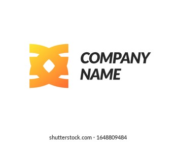 Company logo template for brand and company with gradient style.