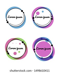 Company Logo Template with Shape and Color, Triangle, Square, and Circle, with color black and white and Other color