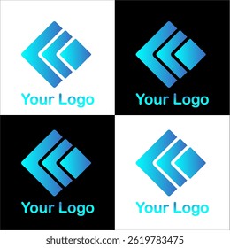 a company logo that uses blue and a very attractive box element