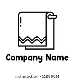 Logo de la empresa con tema de toallas, logotipo de contorno sencillo y estilo vectorial plano. Se puede usar para empresas que se dedican a las toallas.