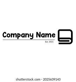 Company logo with towel theme, simple outline logo, and flat vector style. Can be used for businesses engaged in towels.