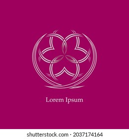 Company logo. Trademark international Corporation. Flat template design. Vector illustration.
