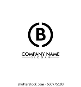 company logo vector of the letter B black color