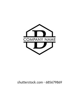 company logo vector of the letter B black color with white background