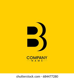 Company Logo Vector Of The Letter B/BB Yellow Background