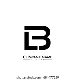 company logo vector of the letter LB, BL black color