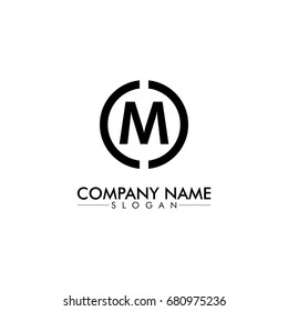 company logo vector of the letter M black color