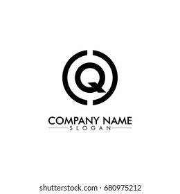 Company Logo Vector Of The Letter Q Black Color