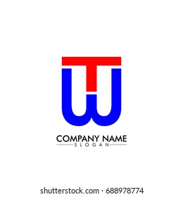 company logo vector of the letter WT