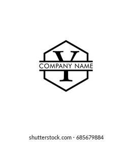 company logo vector of the letter Y black color with white background