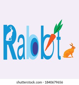 company logo with the word rabbit