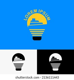 company logos. simple logo with boat monogram