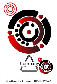 círculo de ilustraciones vectoriales de logotipos de empresas