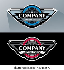 Company logotype with wings