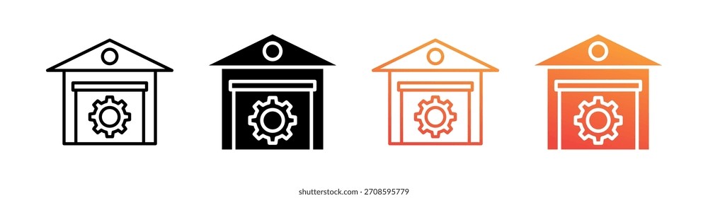 Vector de conjunto de iconos de estilo múltiple de administración de empresa