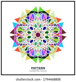 Company mark, emblem, element. Nature geometric mandala logotype. Big bud