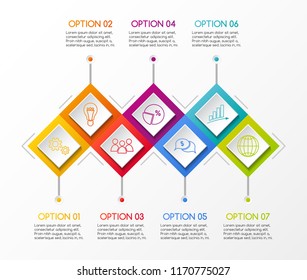 Company milestone with business icons - company timeline. Vector.