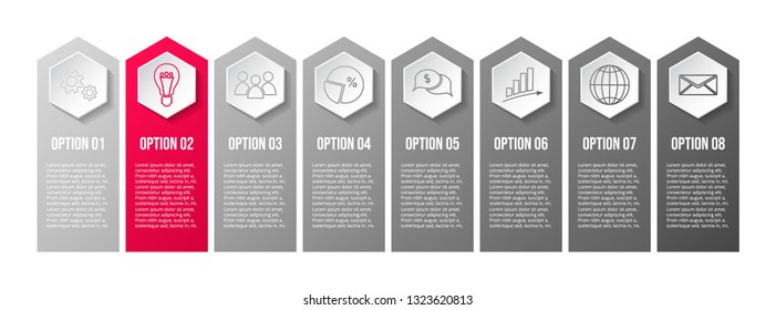 Company milestone with business icons - company timeline. Vector