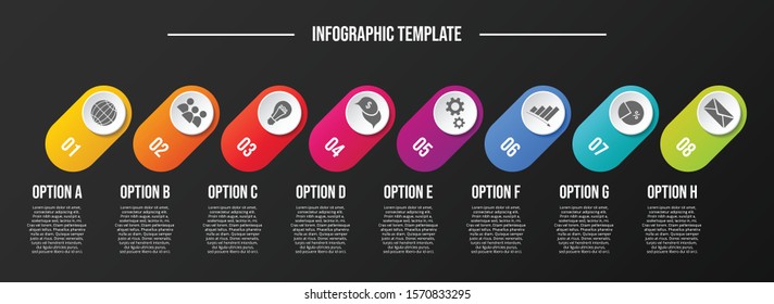 Company milestone with business icons - company timeline. Vector