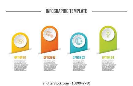Company milestone with business icons - company timeline. Vector
