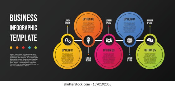 Company milestone with business icons - company timeline. Vector