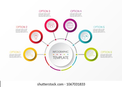 Company milestone - colourful timeline template. Vector.