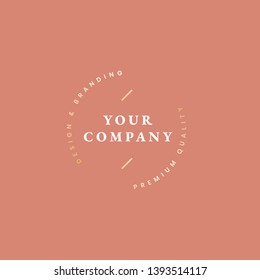 Company minimal logo design vector