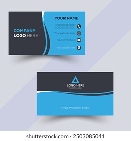Company Modern creative Blue Corporate business card 