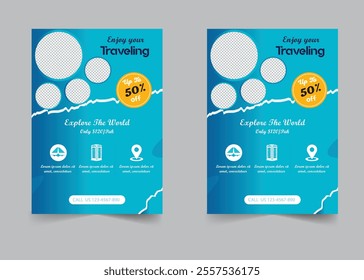 Company Modern  Traveling Flyer flat design