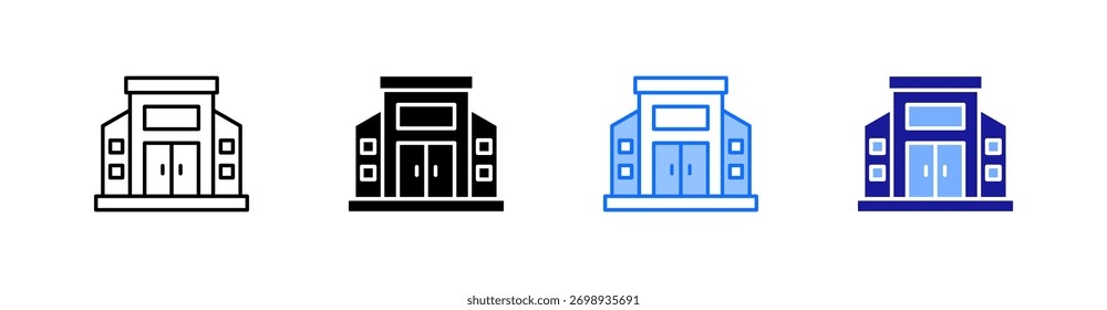 Conjunto de Ícones de Vários Estilos da Empresa - Vetor