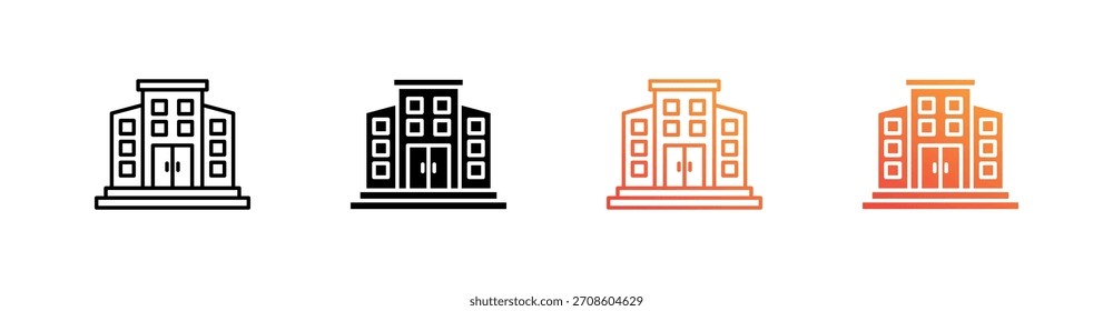 Conjunto de iconos de estilo múltiple de empresa