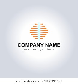 Company Name and Business Icons for Logo with Slogan - Brand Logo Icon Isolated On White Background - Vector Illustration, Graphic Design Editable For Your Design. Business Logo Flat