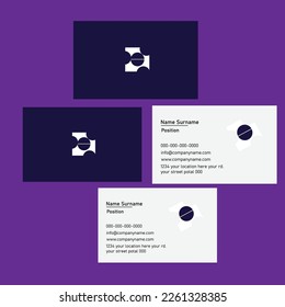 Firmennamenskartendesign, Vektorgrafik-Vorlage