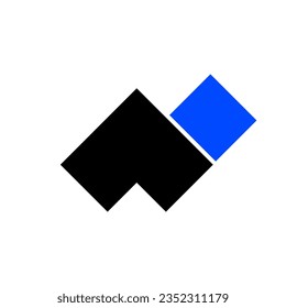 AN company name initial letters monogram in black blue color.