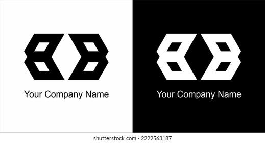 
company name initial logo in black and white