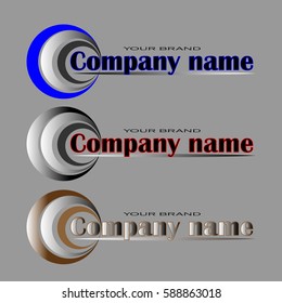 company name, logo