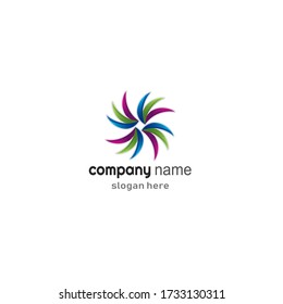 company name logo abstract,color full.