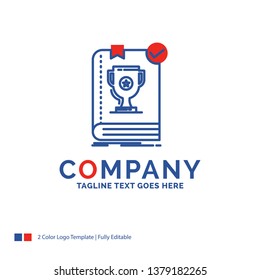 Company Name Logo Design For 554, Book, dominion, leader, rule, rules. Blue and red Brand Name Design with place for Tagline. Abstract Creative Logo template for Small and Large Business.