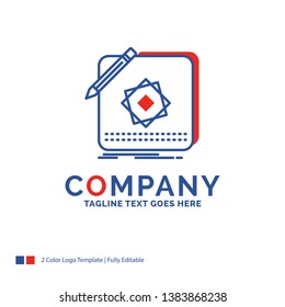 Company Name Logo Design For Design, App, Logo, Application, Design. Blue and red Brand Name Design with place for Tagline. Abstract Creative Logo template for Small and Large Business.