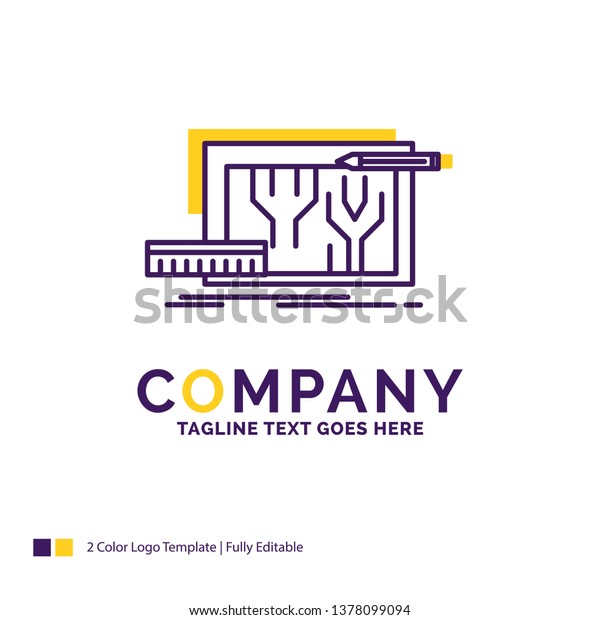 Company Name Logo Design Architecture Blueprint Stock Vector Royalty Free